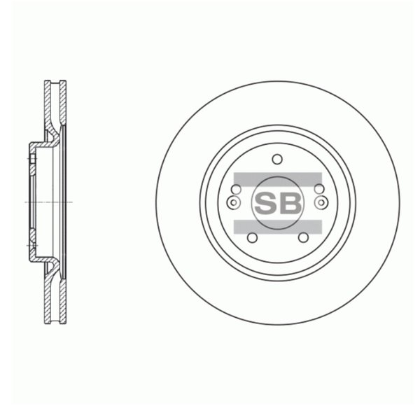 Диск тормозной перед Hyundai 51712-2T000 Sangsin SD-1070 I40 11-&amp;gt;/KIA Optima 12-D=320 (51712-2T10