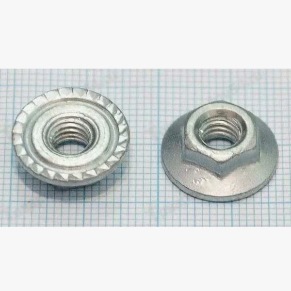 Гайка М6 С ЗУБЧАТЫМ БУРТИКОМ 1 /38321-01 (50)/(100)ª