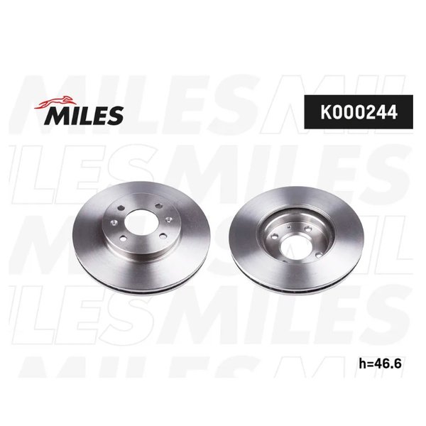 Диск тормозной перед Hyundai 51712-1G000 Miles K000244 ACCENT 05-/i20 08- (DF4839)D=256