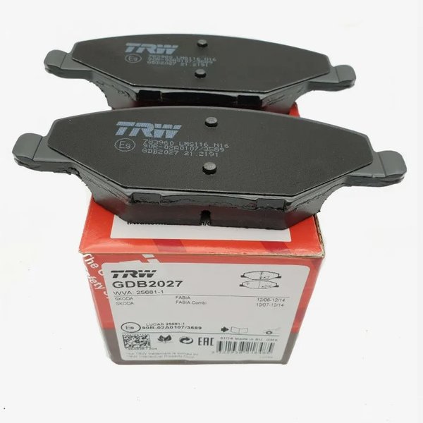 Колодки тормозные передние VW POLO 2010- (RUS), SKODA FABIA II TRW GDB2027 (SP1595,LP2444,PN33002)