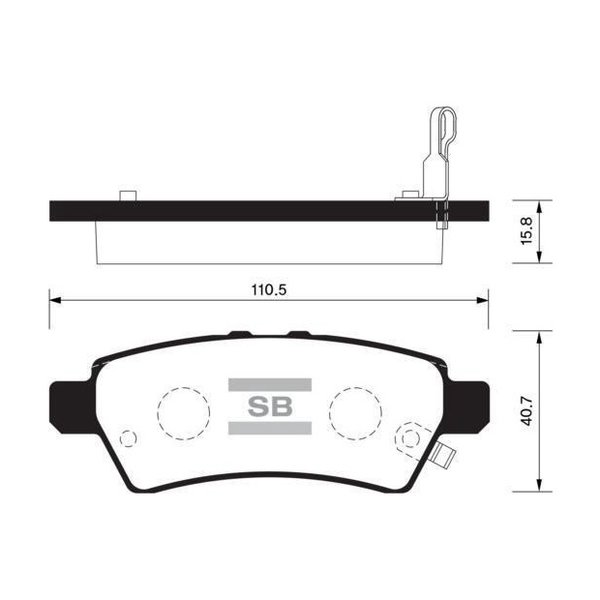 Колодки тормозные задние Nissan R51 D40 Sangsin SP-1477 (44060-EA091,PN0430)