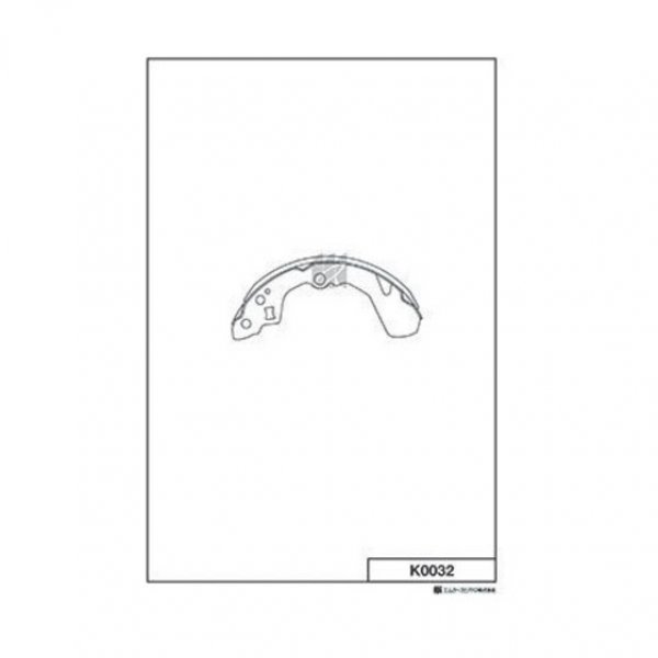 Колодки тормозные задние Suzuki RB21S RA21S барабан R=100 Kashiyama K-0032