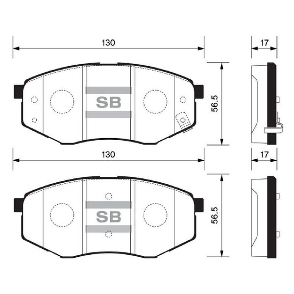 Колодки тормозные передни Hyundai Sonata YF 2.0L 2.4L IX35 2.0L 2WD Sportage 2.0L Sangsin SP-1374