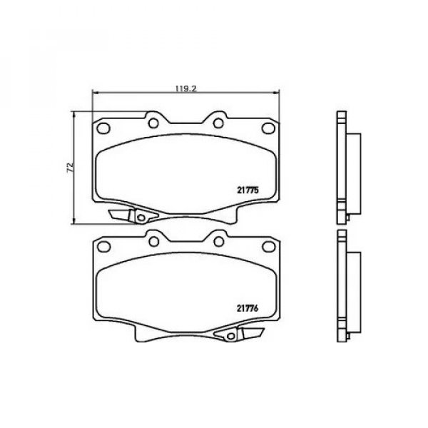Колодки тормозные передние Nisshinbo NP-1043 (PF1242) 