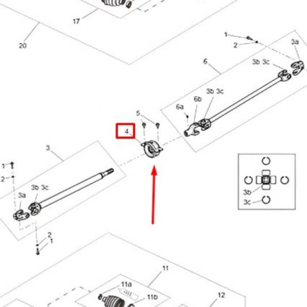 Подшипник подвесной карданного вала Stels