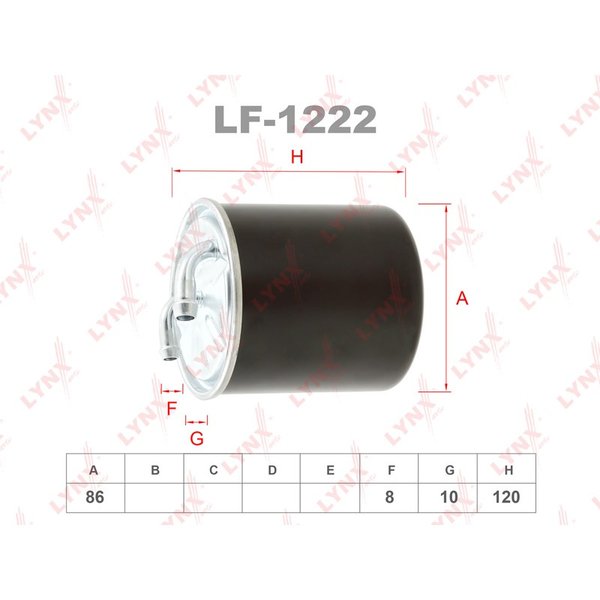 Фильтр топливный Lynx LF-1222 (WK 820/1 Mann/P 9635 Fram)
