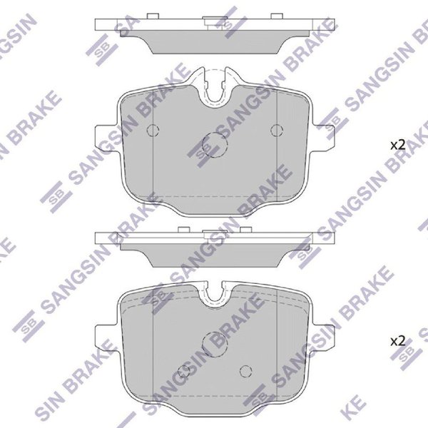 Колодки тормозные задние BMW 3-Series G20/28/80 21/05- 5-Series G30/31 F90 16/09- Sangsin SP-2508