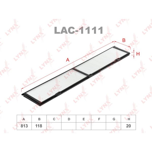 Фильтр салонный Lynx LAC-1111 (CU 8430 Mann) 