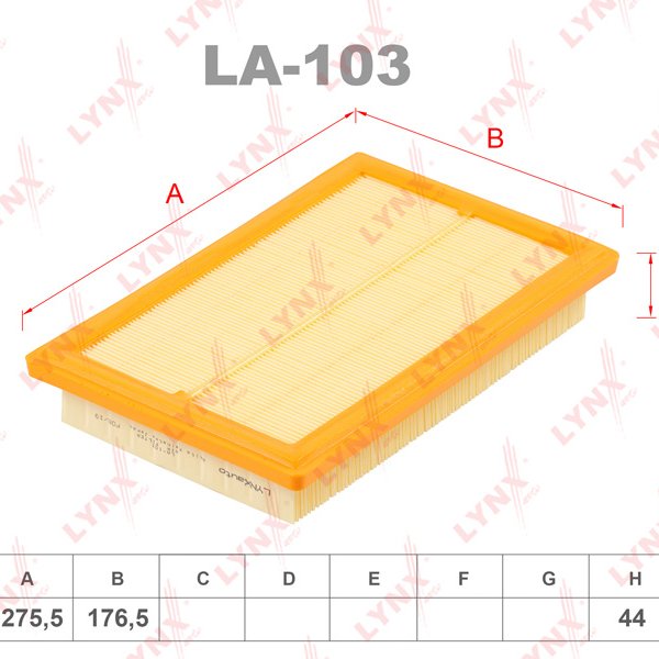Фильтр воздушный Lynx LA-103 (C 28004 Mann)
