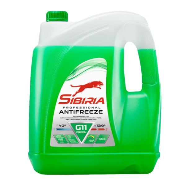 Антифриз Sibiria G11 Зеленый 10