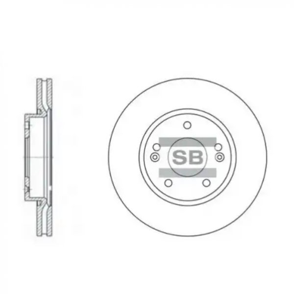 Диск тормозной перед Hyundai 51712-1F000 Sangsin SD1036 TUCSON 06-/i30 09-/SPORTAGE 04-(DF4283) D=28