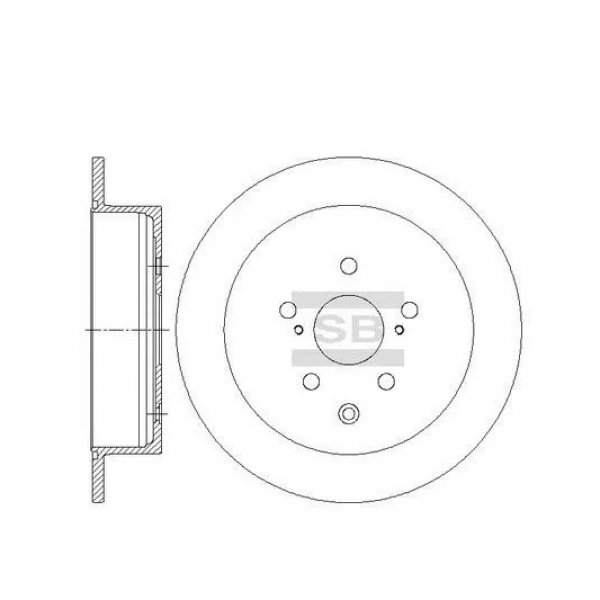 Диск тормозной задн Toyota 42431-0E020 Sangsin SD4035 RX 08-15, Highlander 13-20 D=309