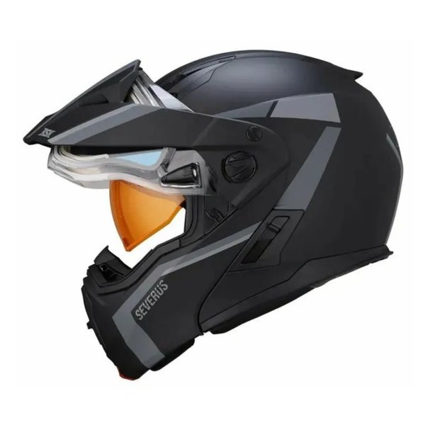 Шлем модуляр RSX Severus (HS310) черно-серый матовый (65-66 см) 3XL