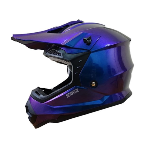 Шлем эндуро SPARX Jet Turbo (WS-905) сине-зеленый матовый люминесцентный (53-54 см) YM