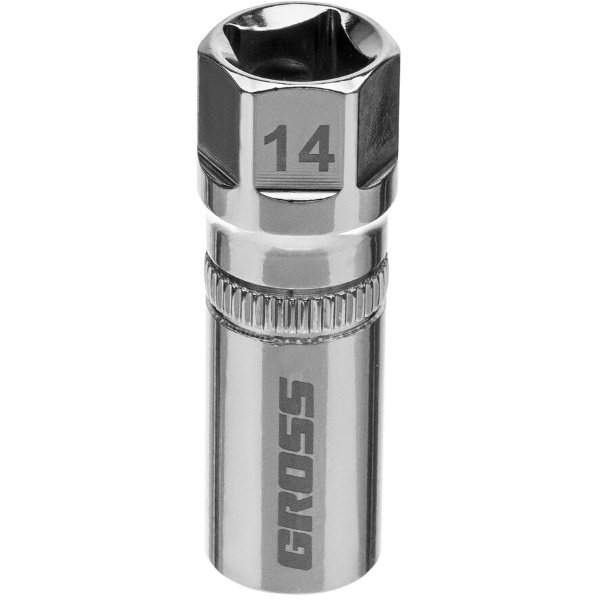 Головка торцевая свечная 12-гранная 1/2DR 14мм квадрат Gross