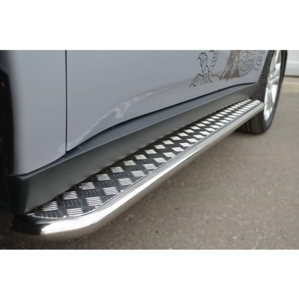 Пороги d43 с листом Mitsubishi Outlander XL с 2010г-2013г,Tehnotec