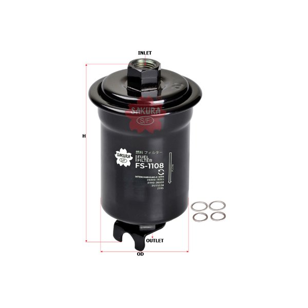 Фильтр топливный Sakura FS-1108/FS-1129/FS-7903 (FC-189/FC-155 Vic) Индонезия