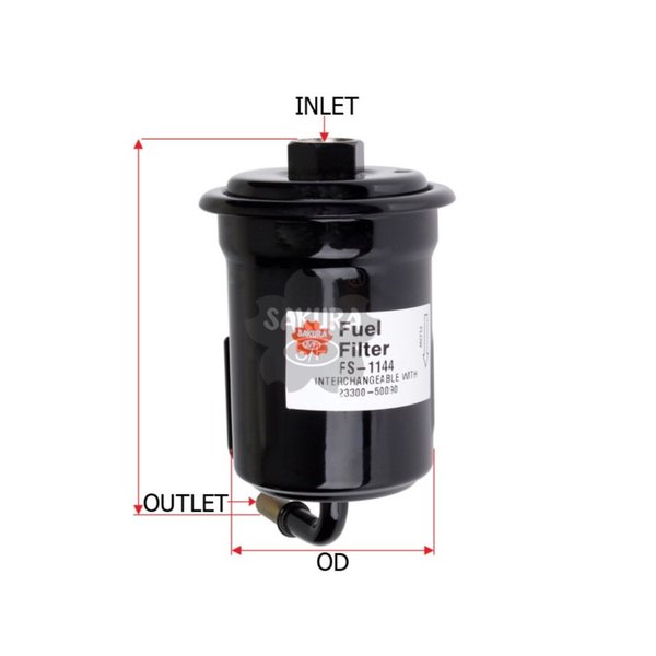 Фильтр топливный Sakura FS-1144 (23300-50110/23300-50090 Оригинал Toyota) 